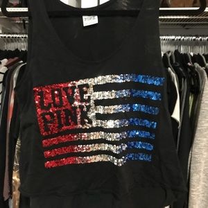 VS Pink American flag tank